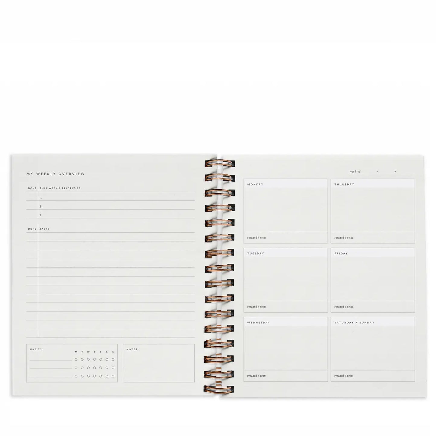 Quarterly Overview Planner - Dusty Rose