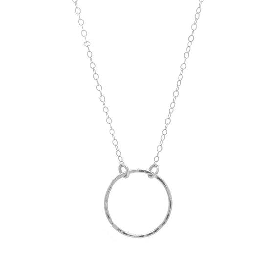Open Ring Necklace - Silver