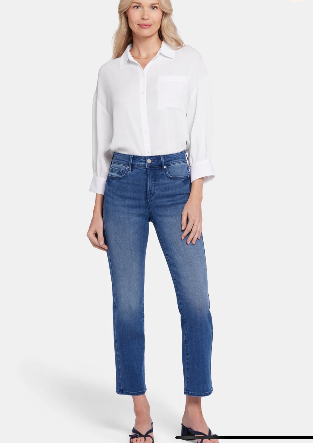 Higher Rise Marilyn Ankle Jeans - Blue Island