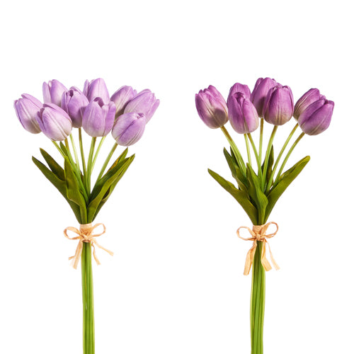 Real Touch Faux Purple Tulip Bundle