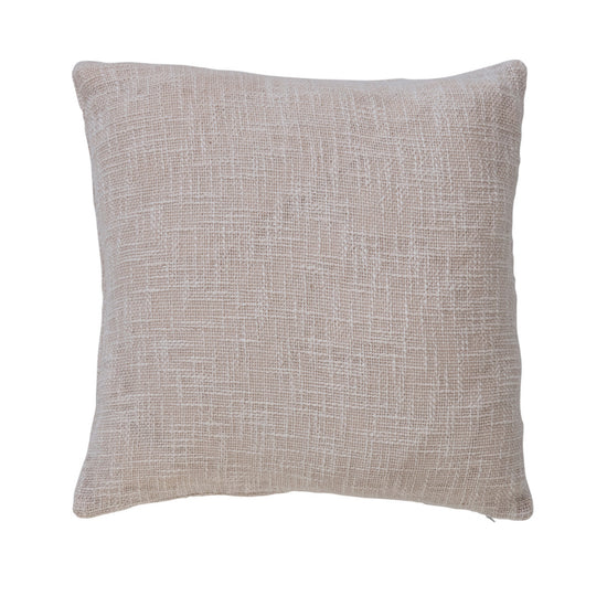 Cotton Slub Pillow with Tufted Design - Multi Color