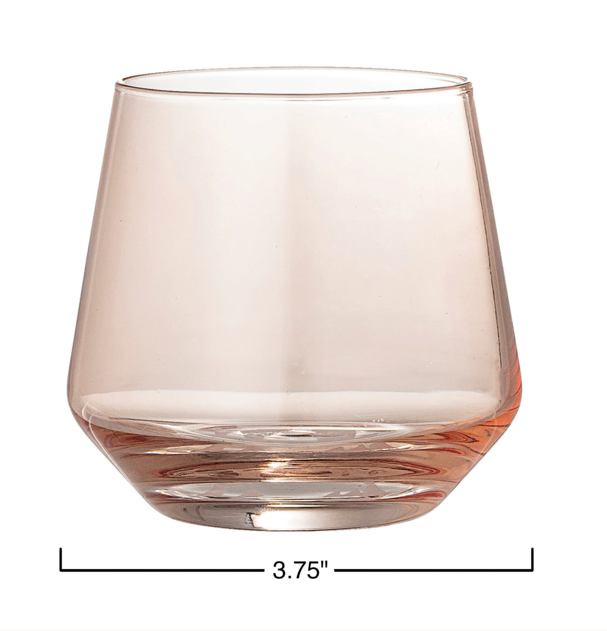 Blush Colored Drinking Glass