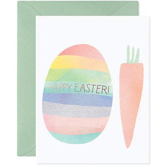 Egg and Carrot Easter Card