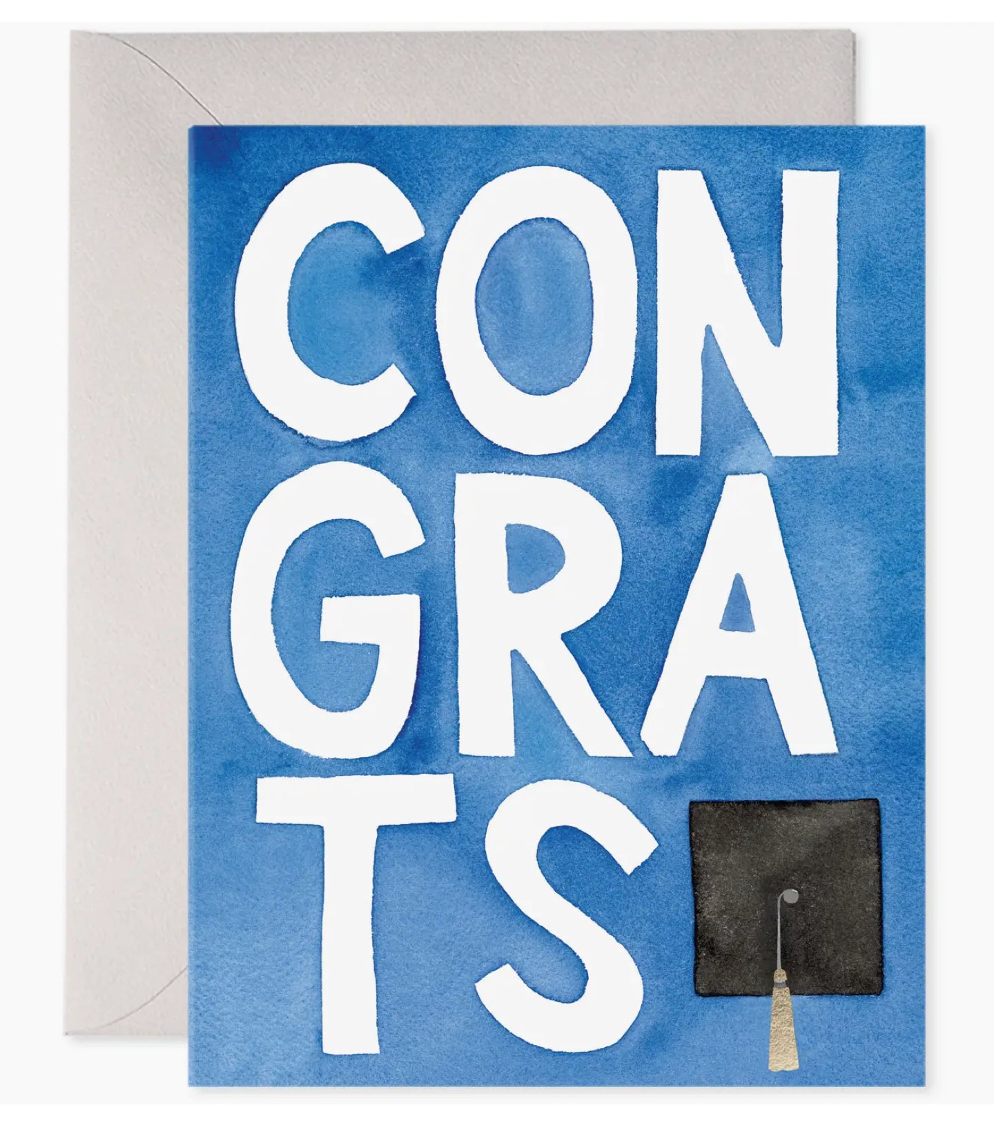 Blue Congrats Grad Greeting Card