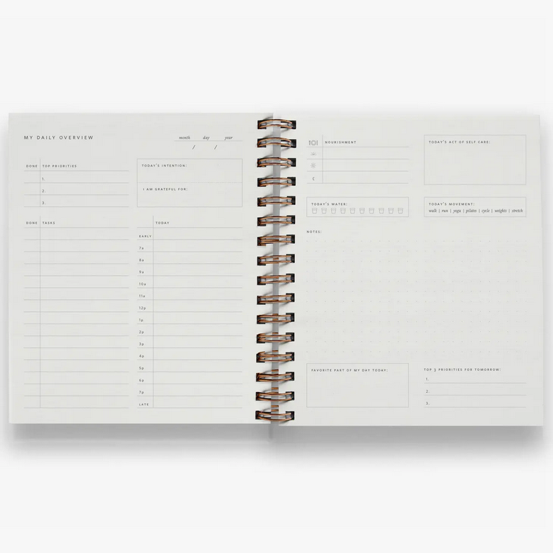 Daily Overview Planner - Mustard