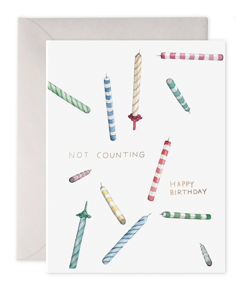 "Not Counting" Candles Birthday Card