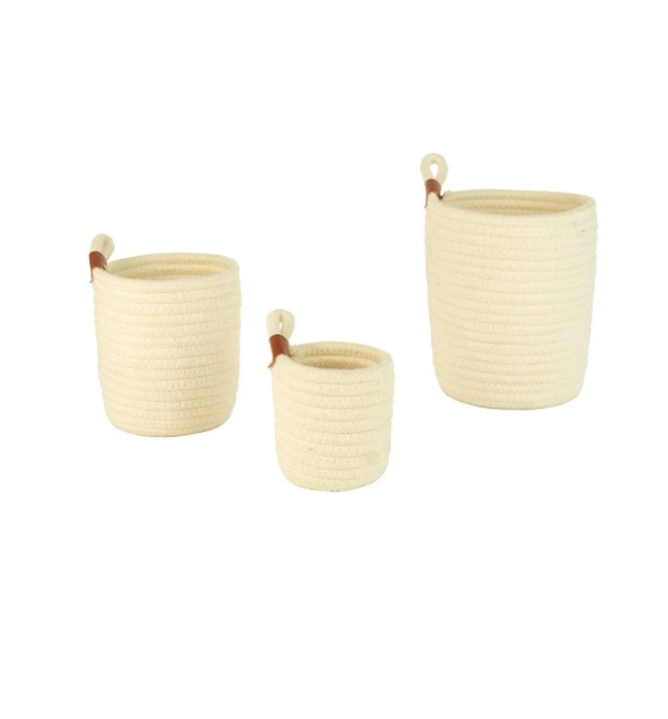 Coiled Cotton Storage Basket - 3 Sizes