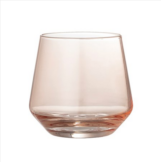 Blush Colored Drinking Glass