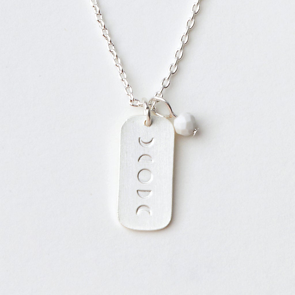 Howlite & Silver Charm Necklace