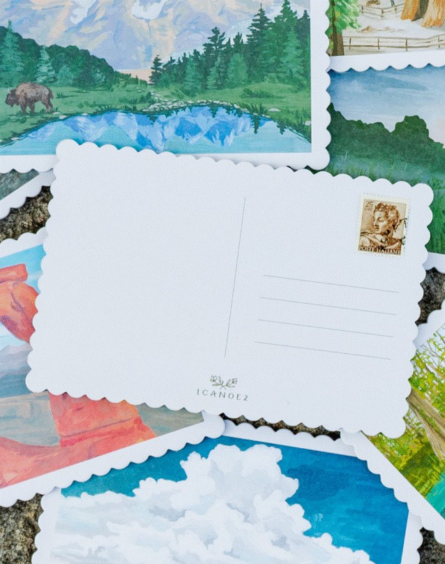 One Canoe Two National Parks Postcards Set Bailey Road