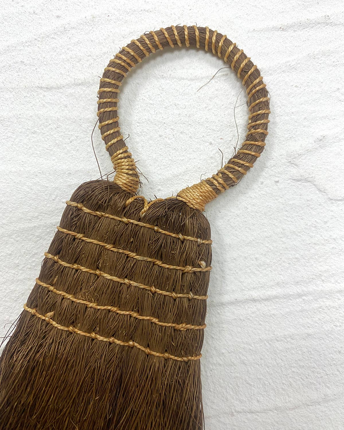 Palm Fiber Brush with Handle