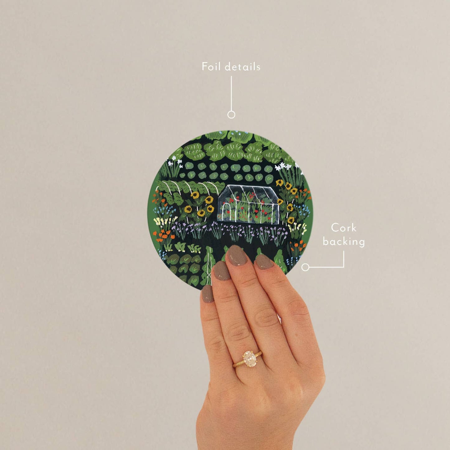 Load image into Gallery viewer, Garden Greenhouse Seedlings Coaster
