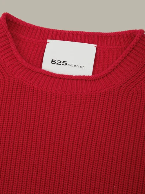Daphne Cropped Pullover Sweater - True Red