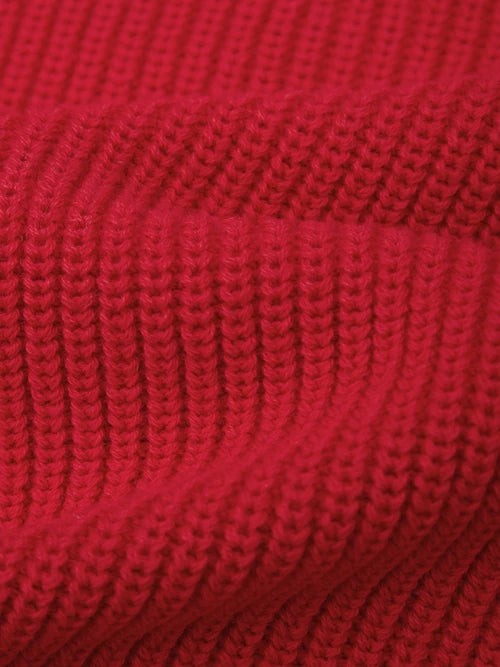 Daphne Cropped Pullover Sweater - True Red