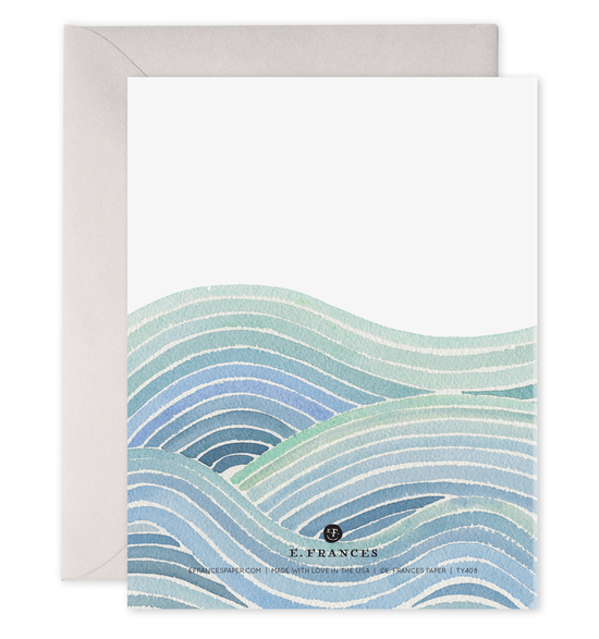 Ocean of Thanks | Waves Thank You Greeting Card