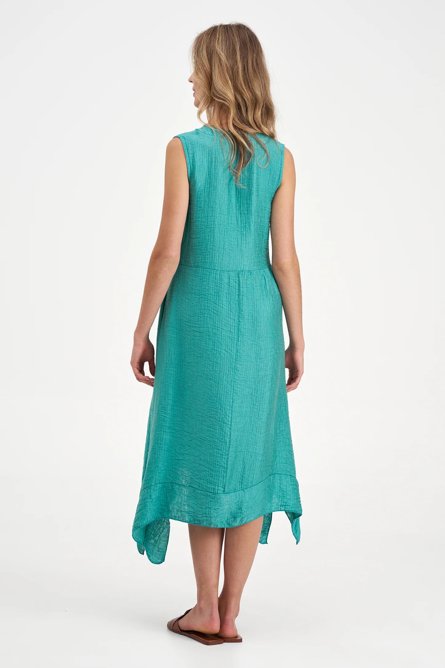 Sleeveless V-Neck Midi Dress - Reef