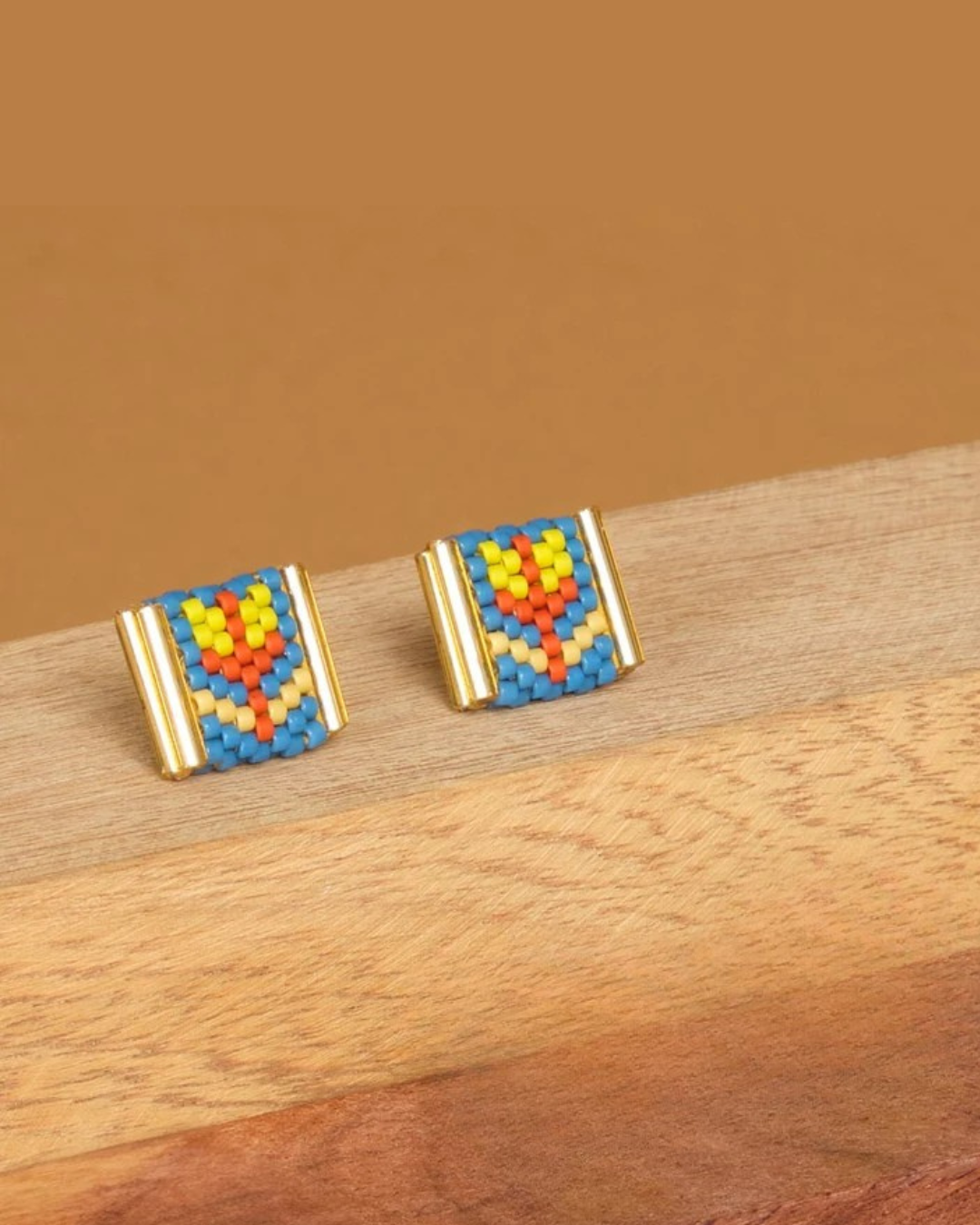 Tulip Stud Earrings - Teal
