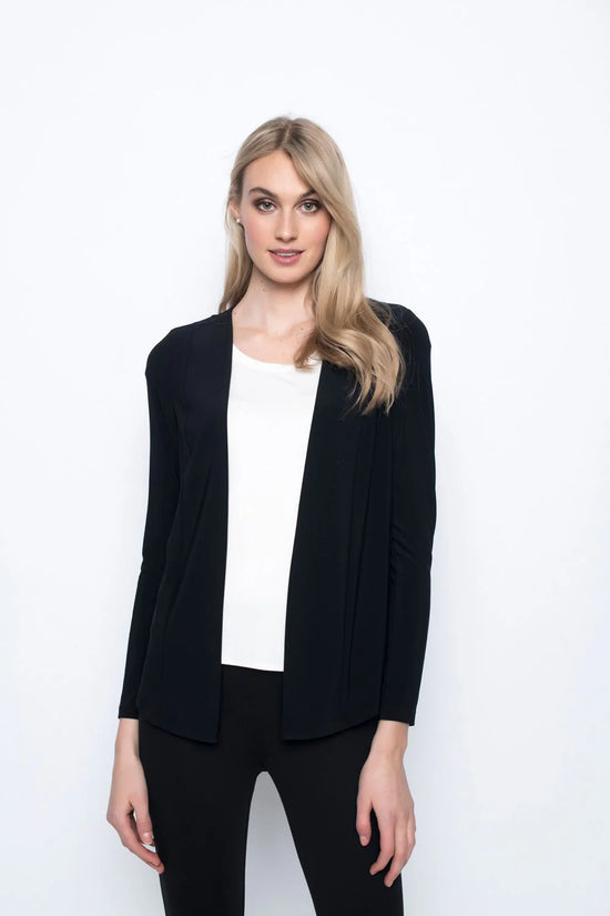 One Button Open Cardigan - Black