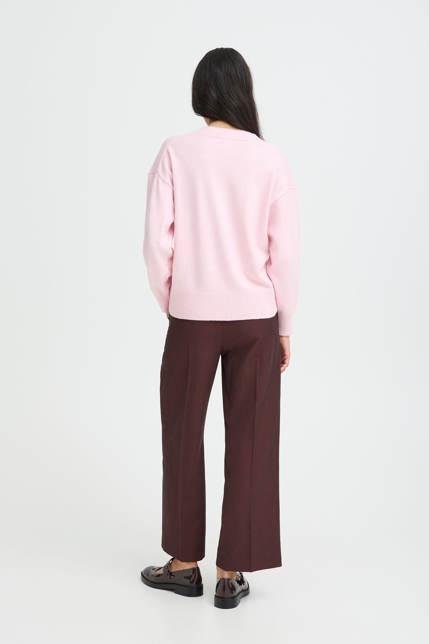 Manina V-Neck Sweater - Hot Pink