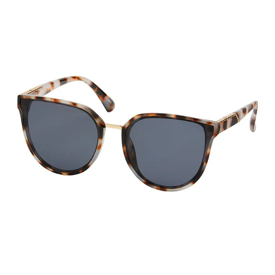 Inlay Cat Eye Sunglasses - Tortoise with Grey Lens