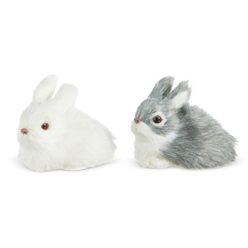 Bunny Holiday Ornaments - Grey & White