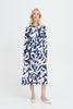 Ikaia Midi Print Dress - Medieval Blue