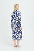Ikaia Midi Print Dress - Medieval Blue