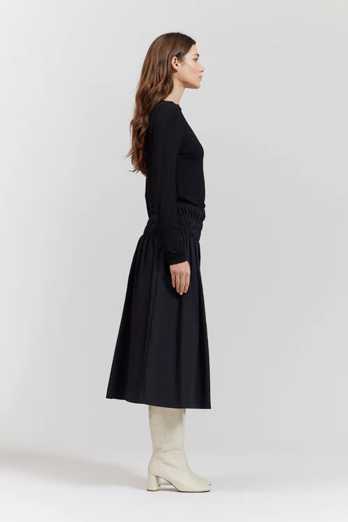 Hip Smock Skirt - Black