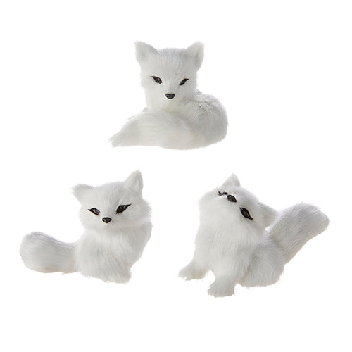 Artic Fox Ornaments - With Paw Up