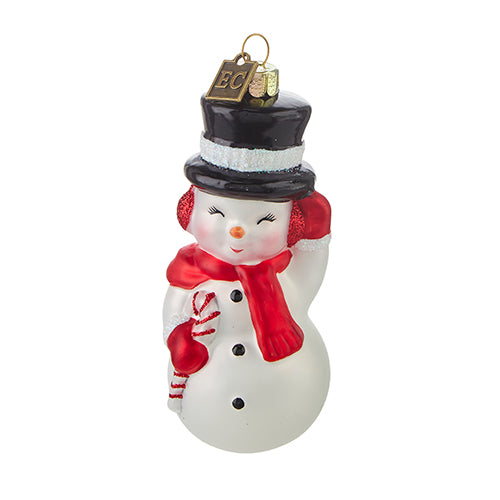 Snowman Holiday Ornament - 4.5"H