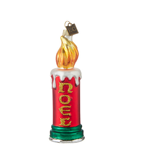 Noel Candle Holiday Ornament - 5.5"