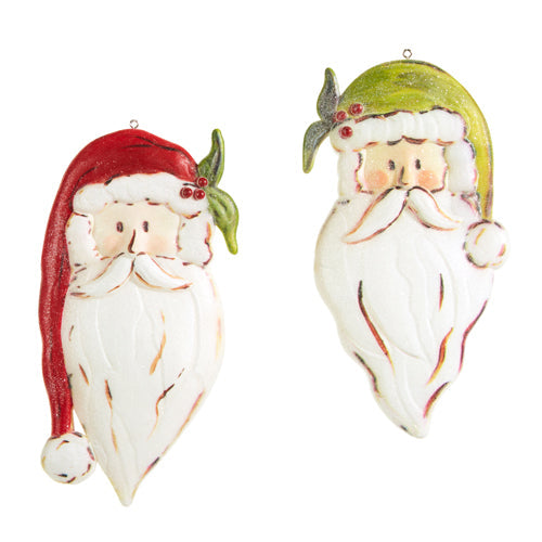 Santa Claus Holiday Ornament - Green Hat