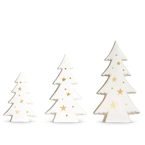 Lighted Porcelain Holiday Trees