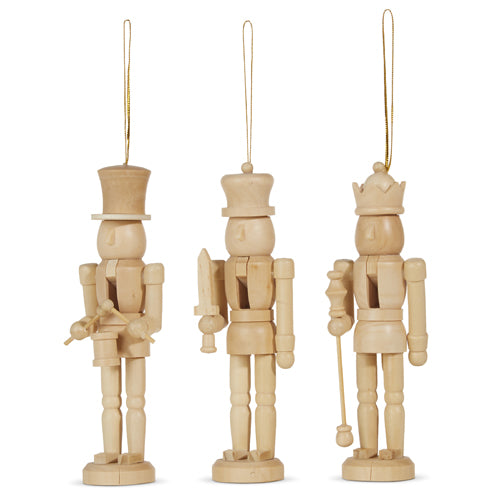 Wooden Nutcracker Ornament With Sword