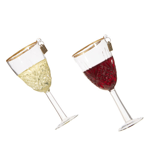 Wine Glass Ornaments - Red