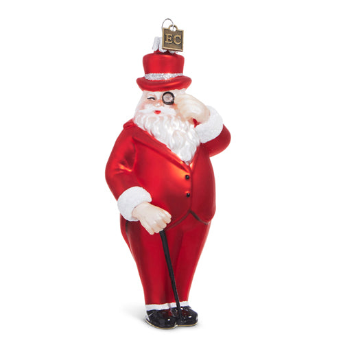 Santa Wears a Tuxedo Holiday Ornament