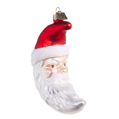 Crescent Moon Santa Ornament