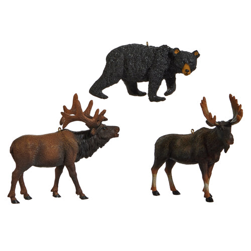 Mountain Animal Holiday Ornament - Black Bear