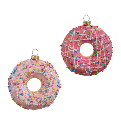 Donut Holiday Ornament - White