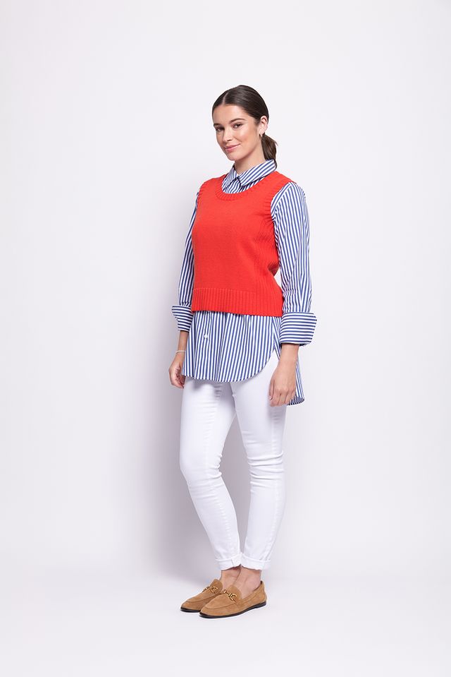 Sweater Vest - Neon Flash Orange