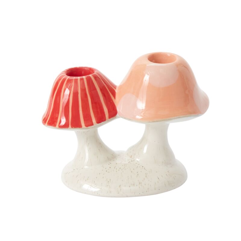 Cheerful Mushroom Candle Holder