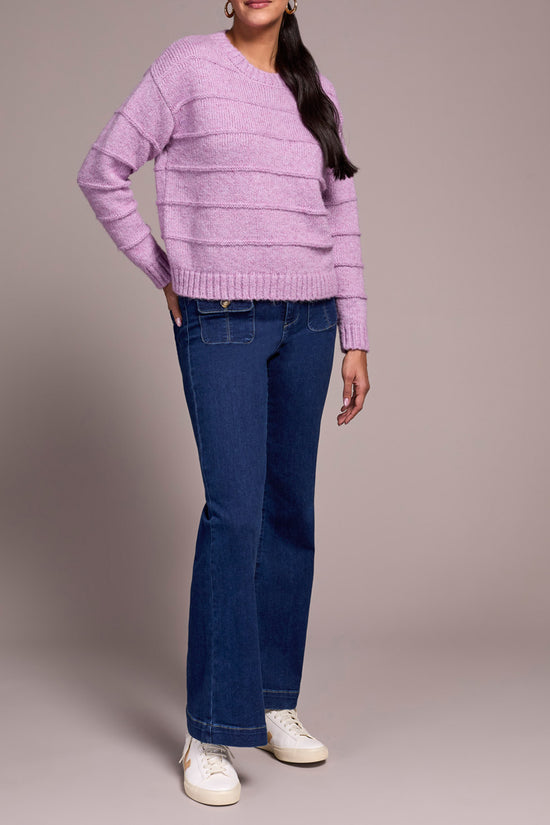 Crew Neck Sweater - Heather Purple