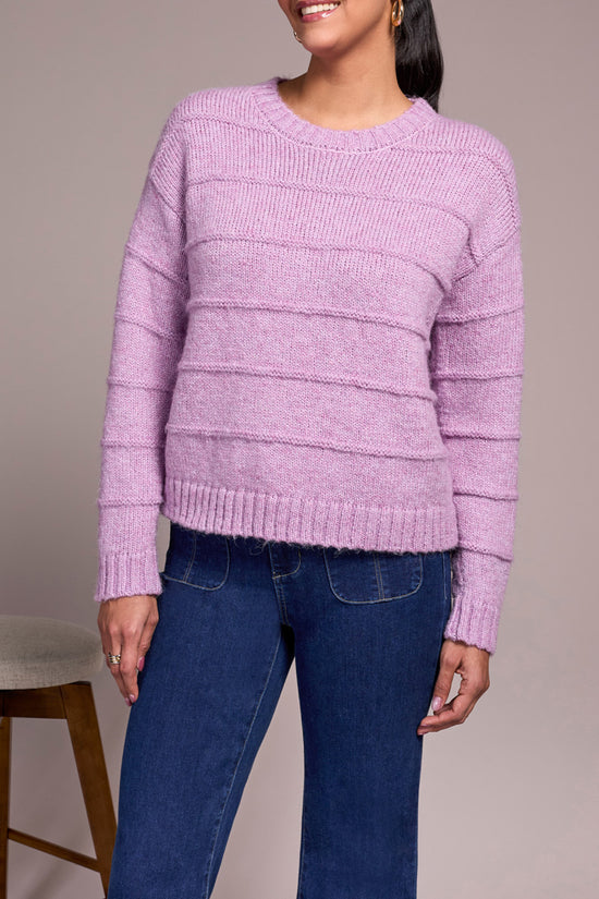 Crew Neck Sweater - Heather Purple