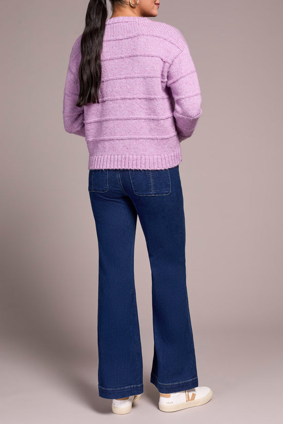 Crew Neck Sweater - Heather Purple