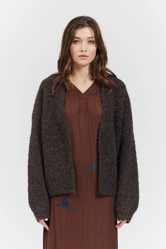 Open Cardigan Sweater - Dark Chocolate