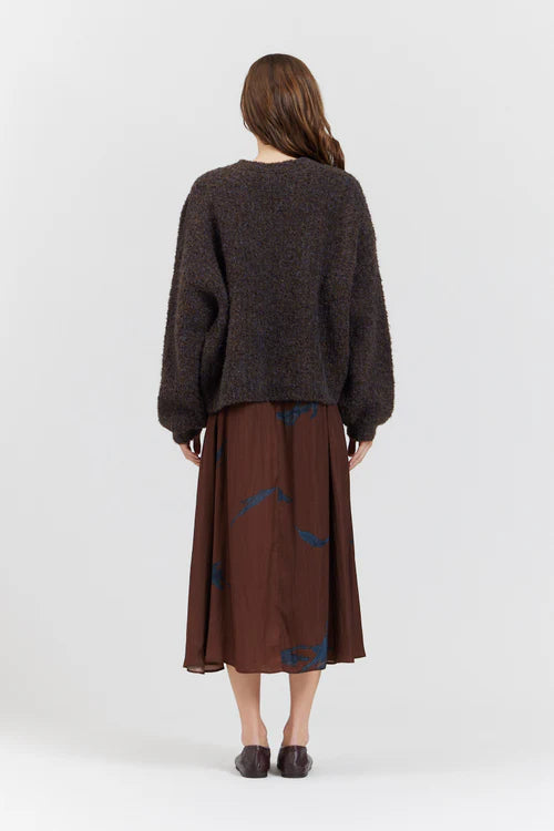 Open Cardigan Sweater - Dark Chocolate