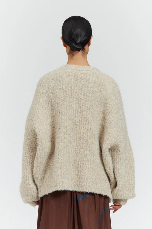 Open Cardigan Sweater - Oat