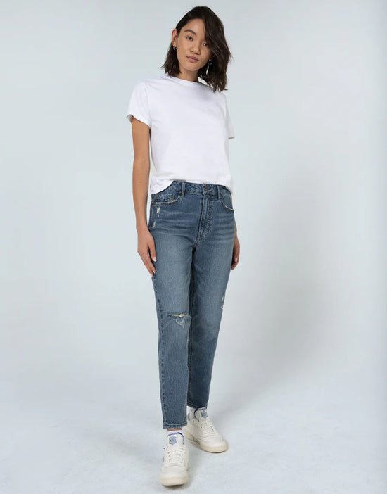 Debbie Slim Mom Fit Cropped Jeans - Express