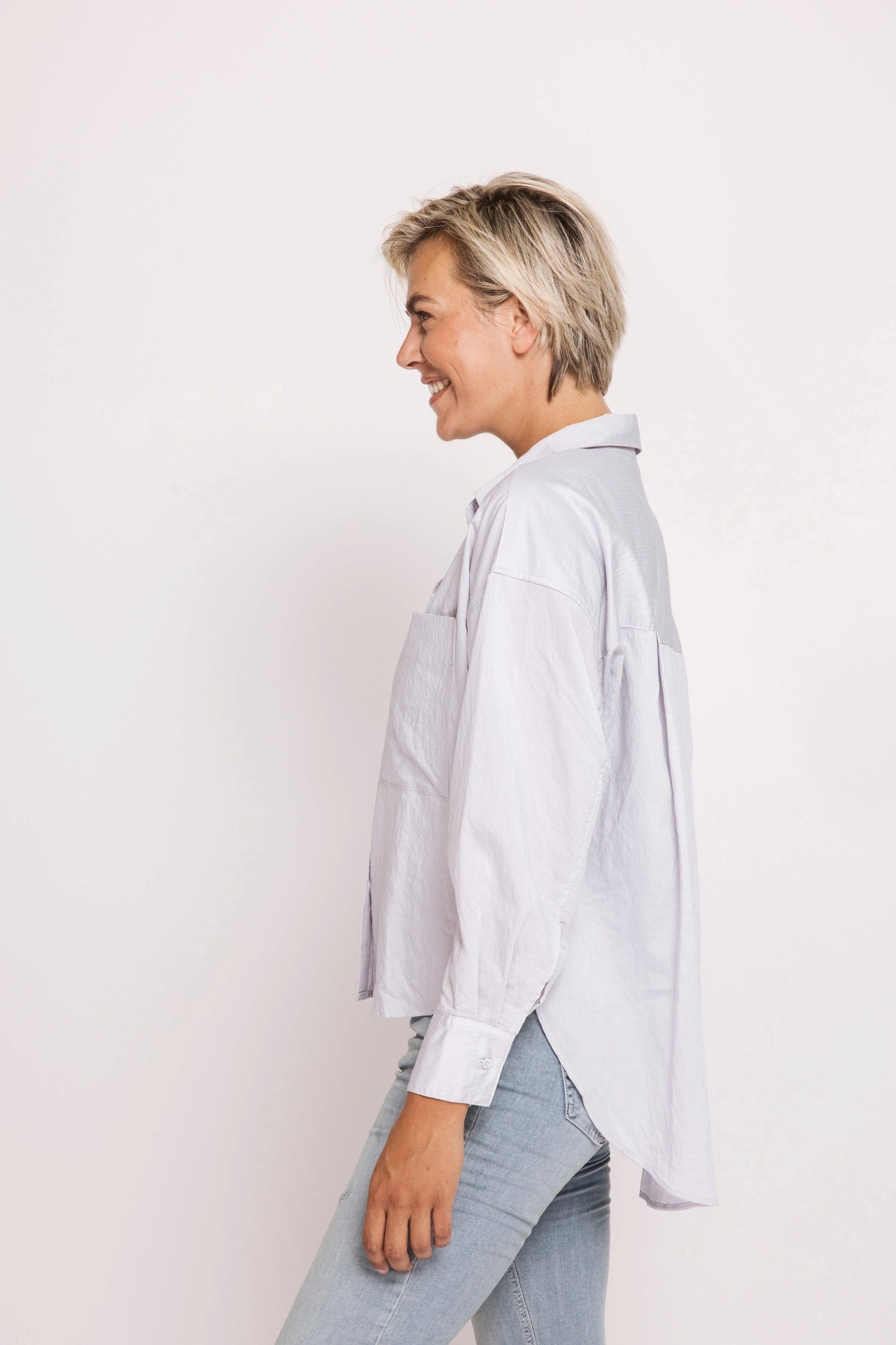 Lucy Hi-Lo Top - Light Blue