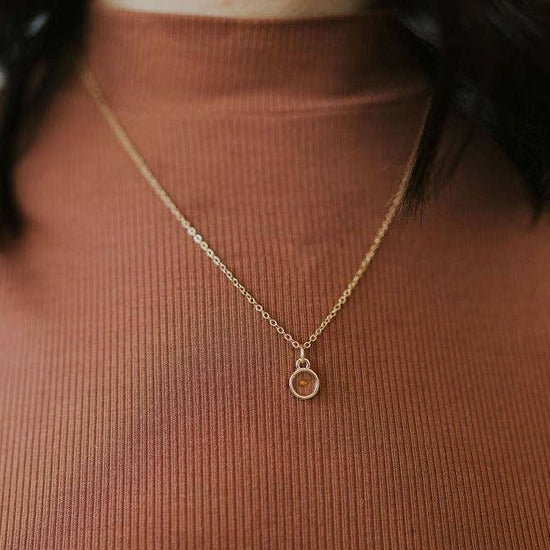 Mustard Seed Faith Necklace - Gold